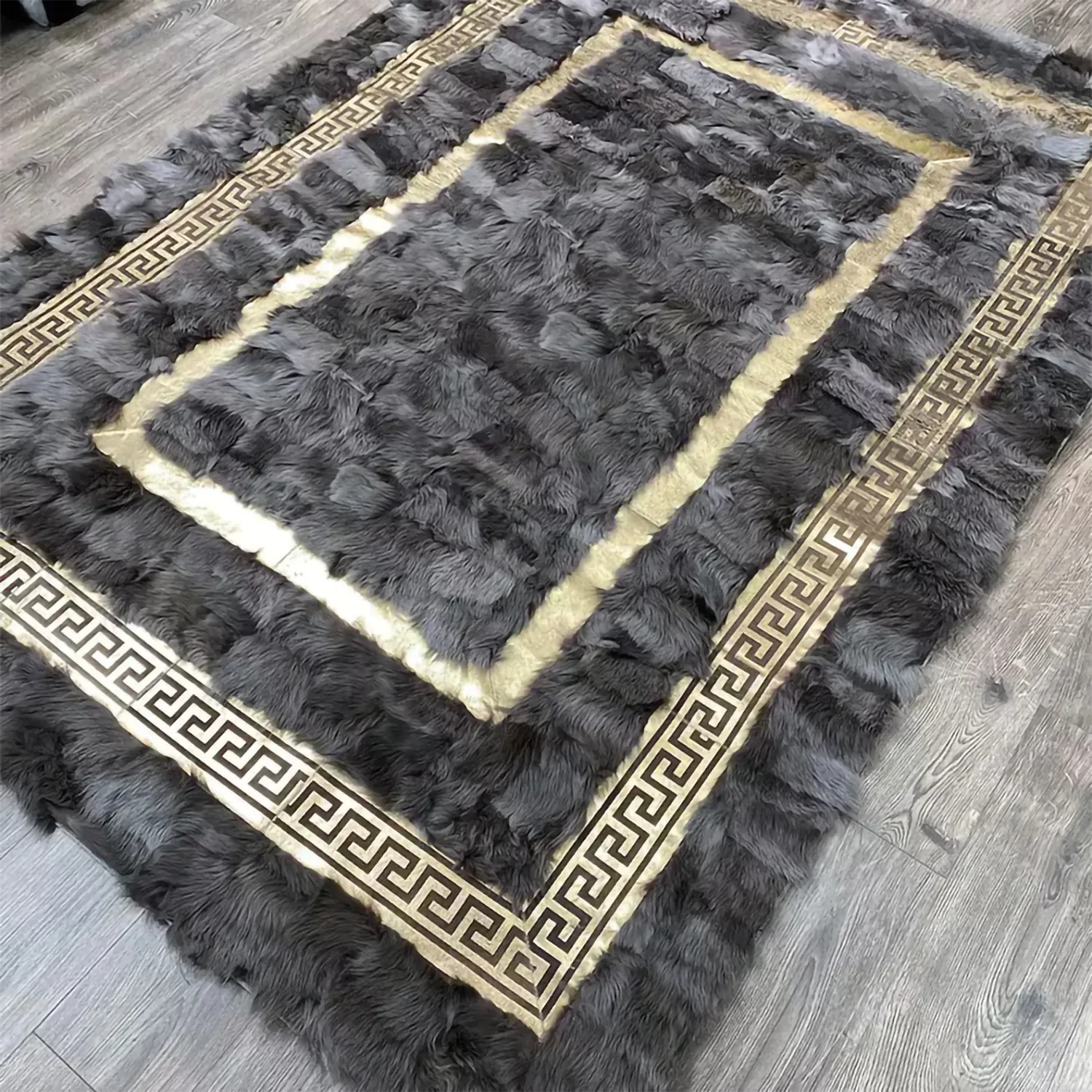 100% Genuine Handmade Fluffy Shaggy Sheepskin Rug, Luxury Sheepskin Area Rug