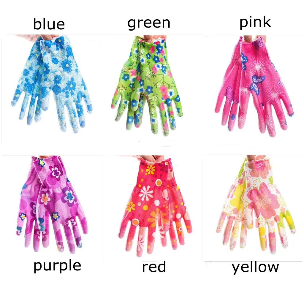 1/12Pairs Labor Protection Cleaning Tools Yard Cleaning Floral Garden Gloves Non-Slip Household Gloves Working Gloves