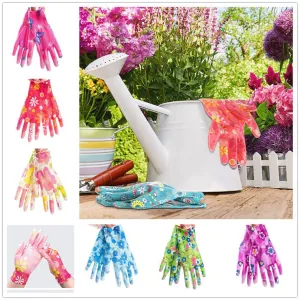 1/12Pairs Labor Protection Cleaning Tools Yard Cleaning Floral Garden Gloves Non-Slip Household Gloves Working Gloves