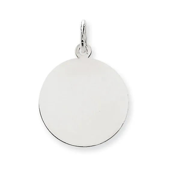 14K White Gold Engraveable Disc