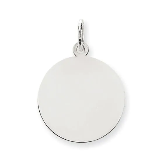 14K White Gold Engraveable Disc