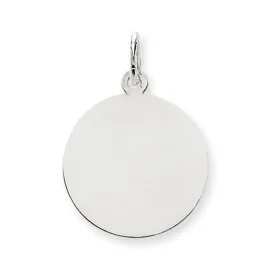 14K White Gold Engraveable Disc