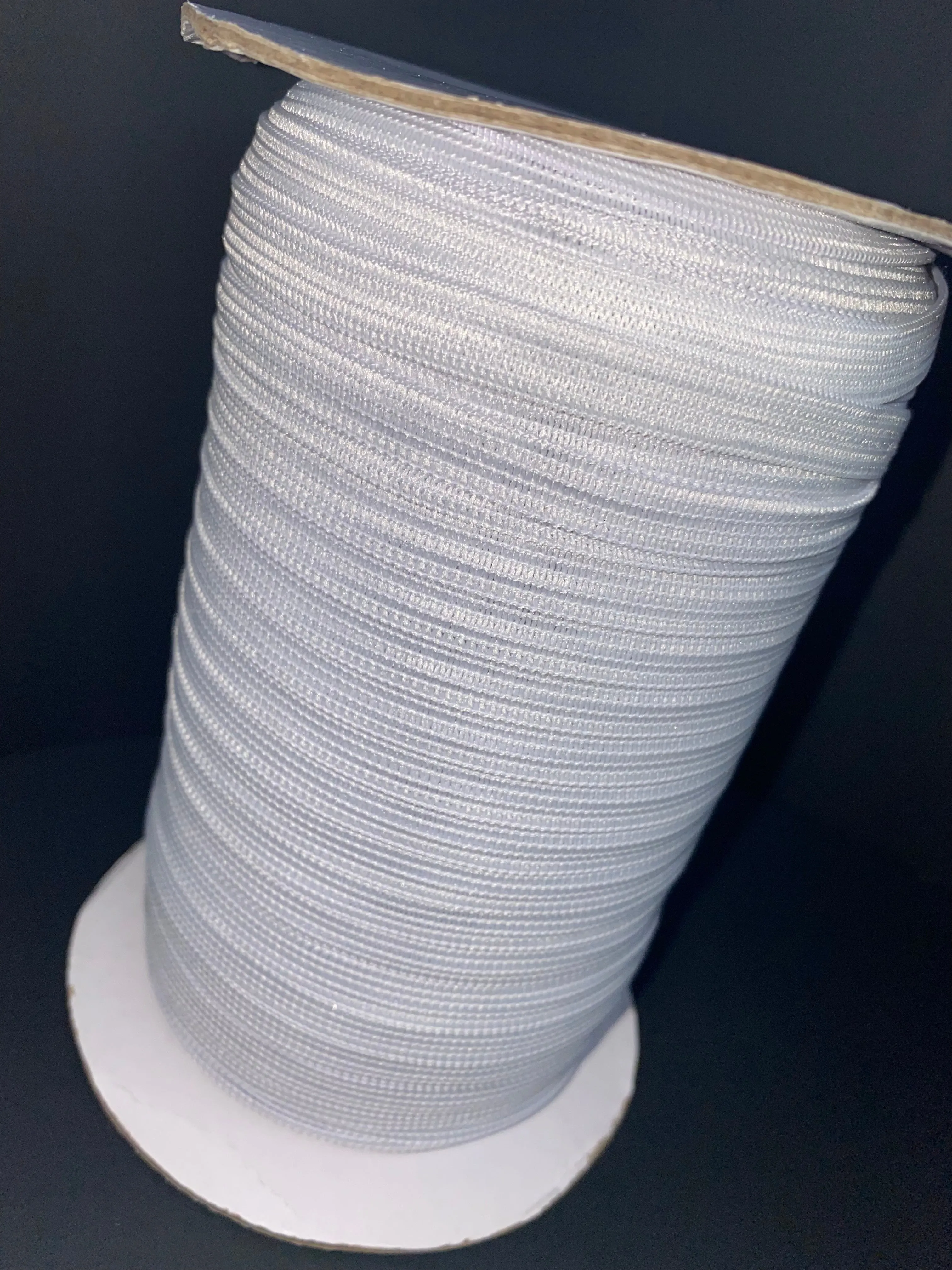 3/8" White Knitted Elastic