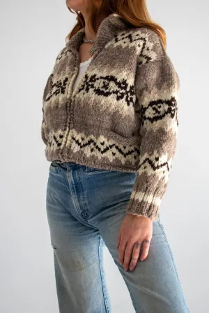 70s Knitted Zip Up