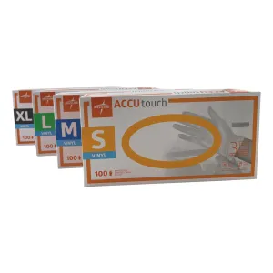 Accutouch Vinyl Clear Gloves Box 100