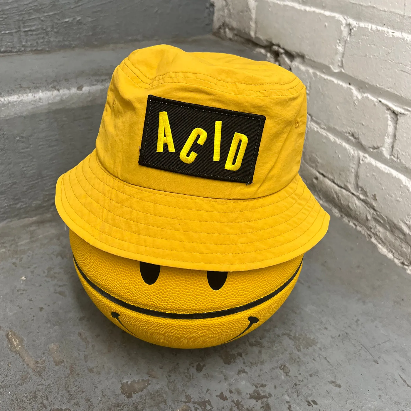 Acid Letter - Water-repellent Bucket Hat - Yellow