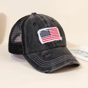 American Flag Embroidered Baseball Hat