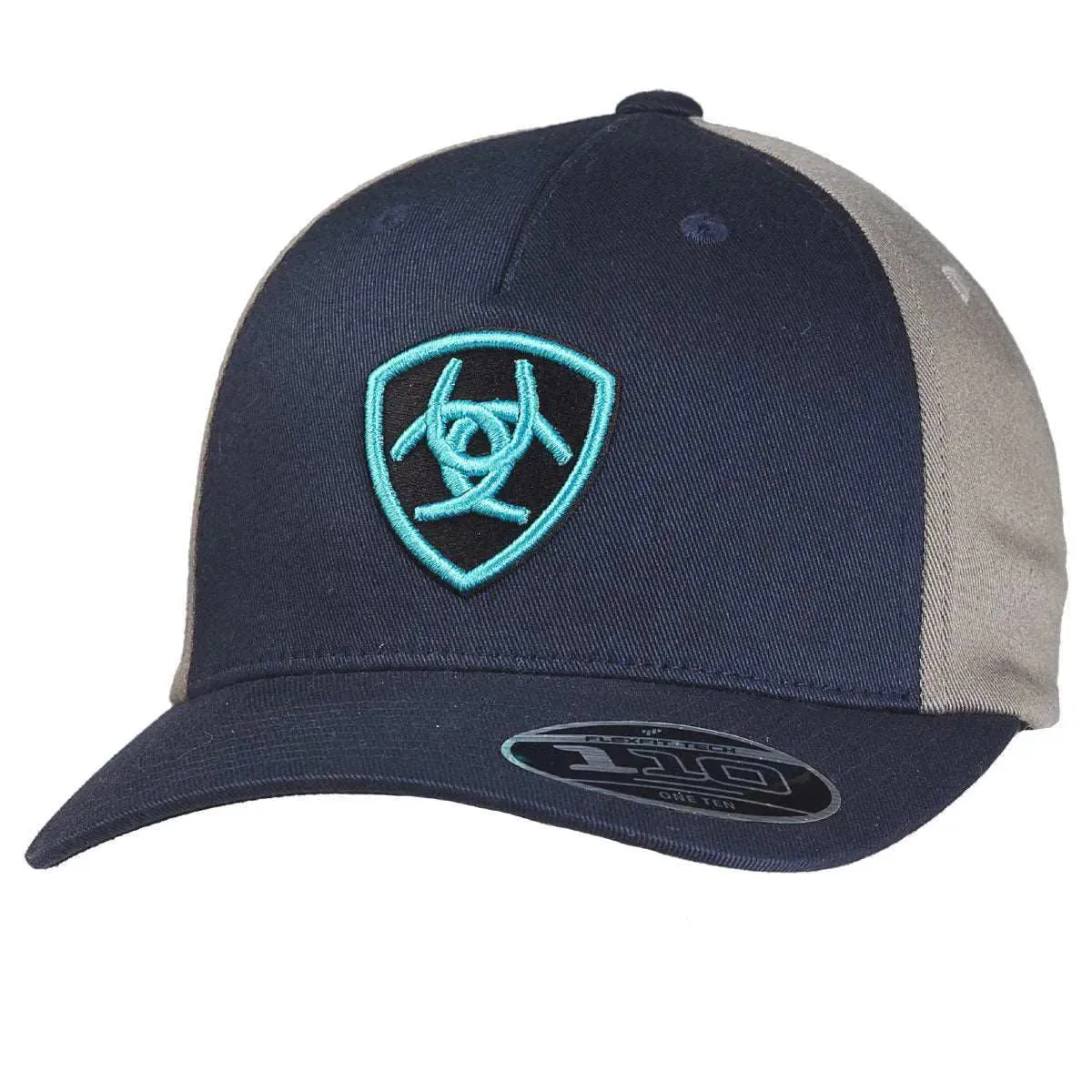 ARIAT Turquoise Outline Shield (Navy/Grey) - Ball Cap