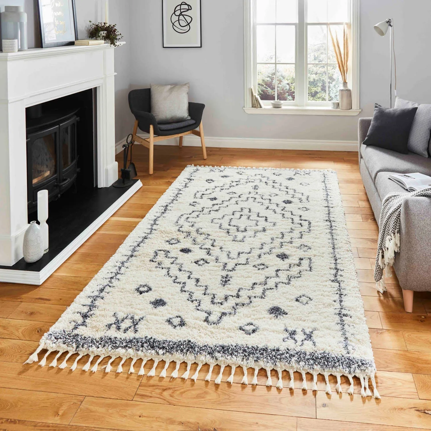 Aspen 1537 Ivory Shaggy Rug