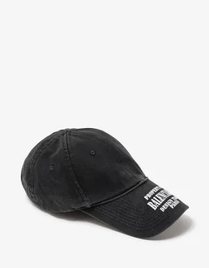 Balenciaga Black Property Logo Cap