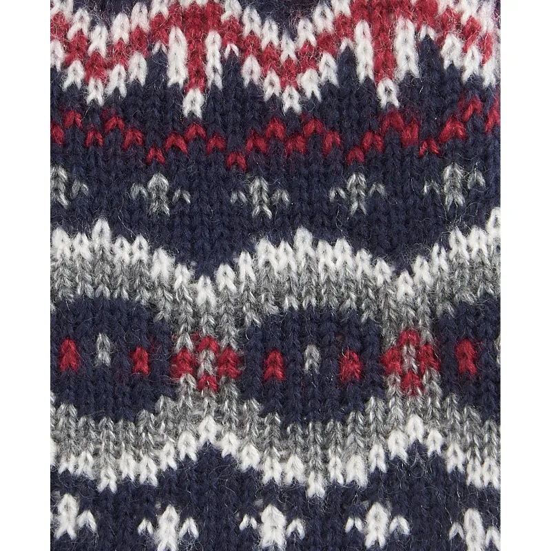 Barbour Case Fairisle Mens Gloves - Blue Granite