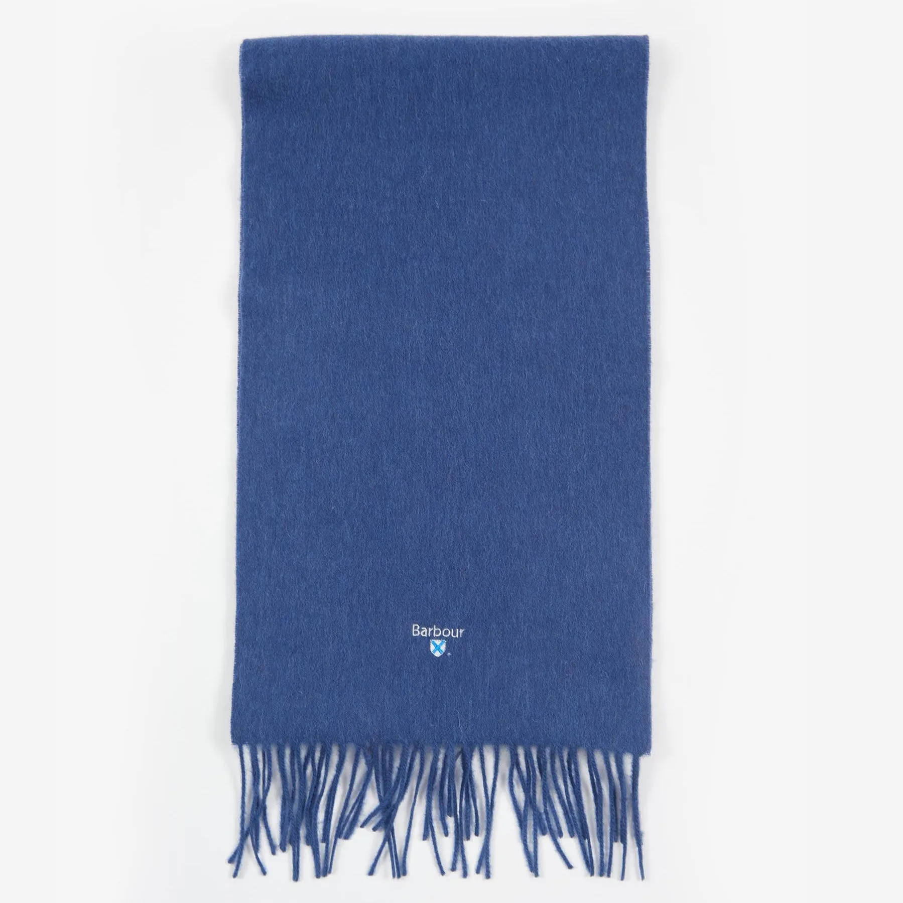 Barbour Plain Lambswool Scarf in Navy