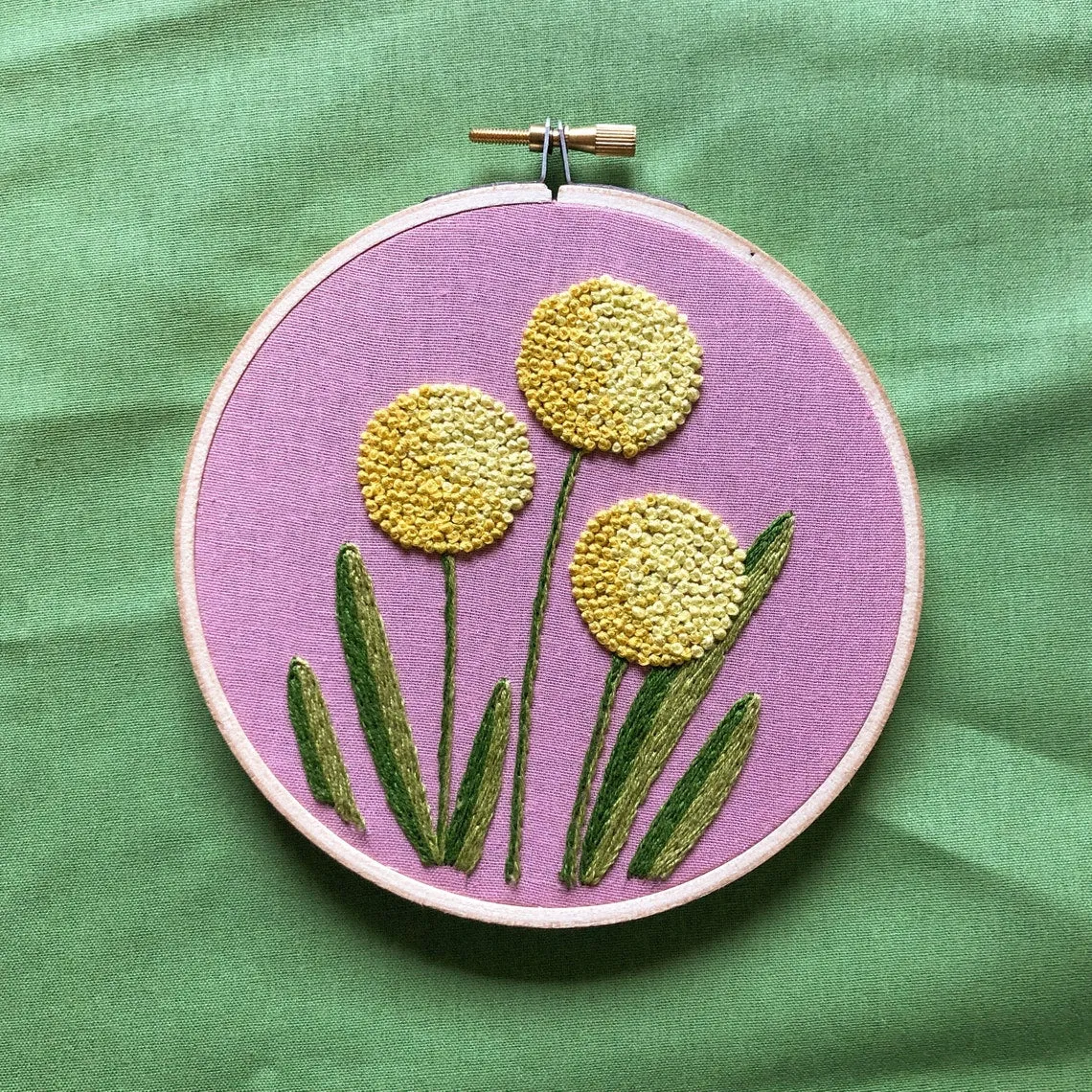 Billy Button Embroidery Kit