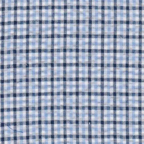 Blue Plaid UPF 25  Seersucker Bucket Hat for Babies and Toddlers