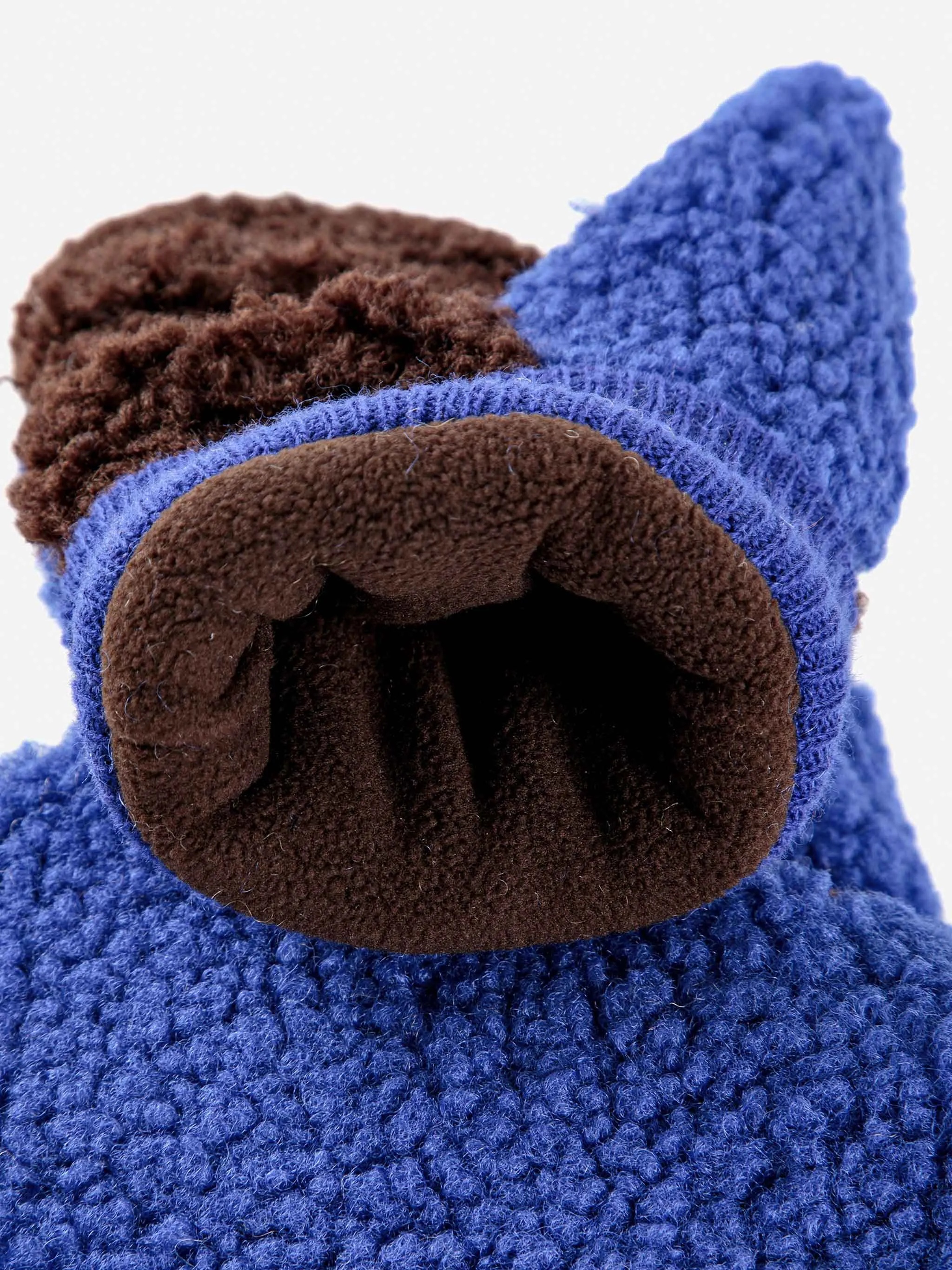 Bobo Choses color block sheepskin blue gloves