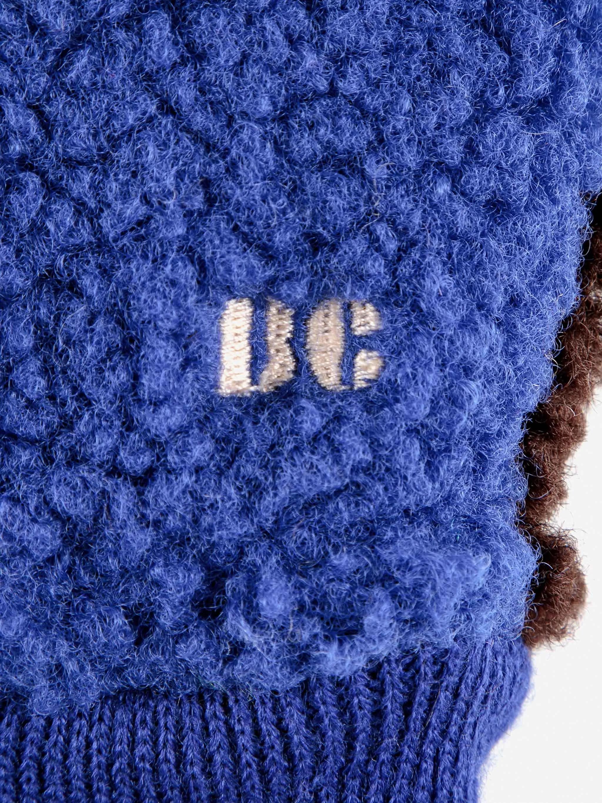 Bobo Choses color block sheepskin blue gloves