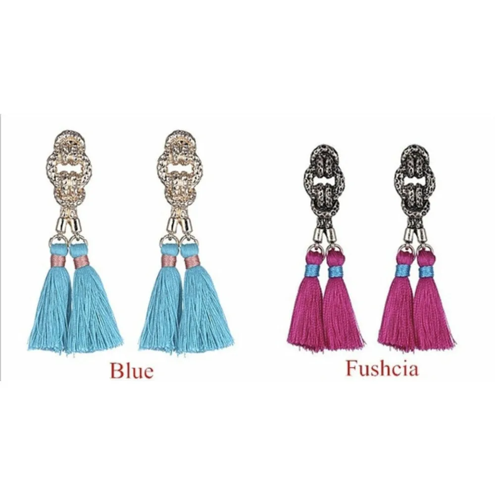 Bohemian Tassle Drop Earrings