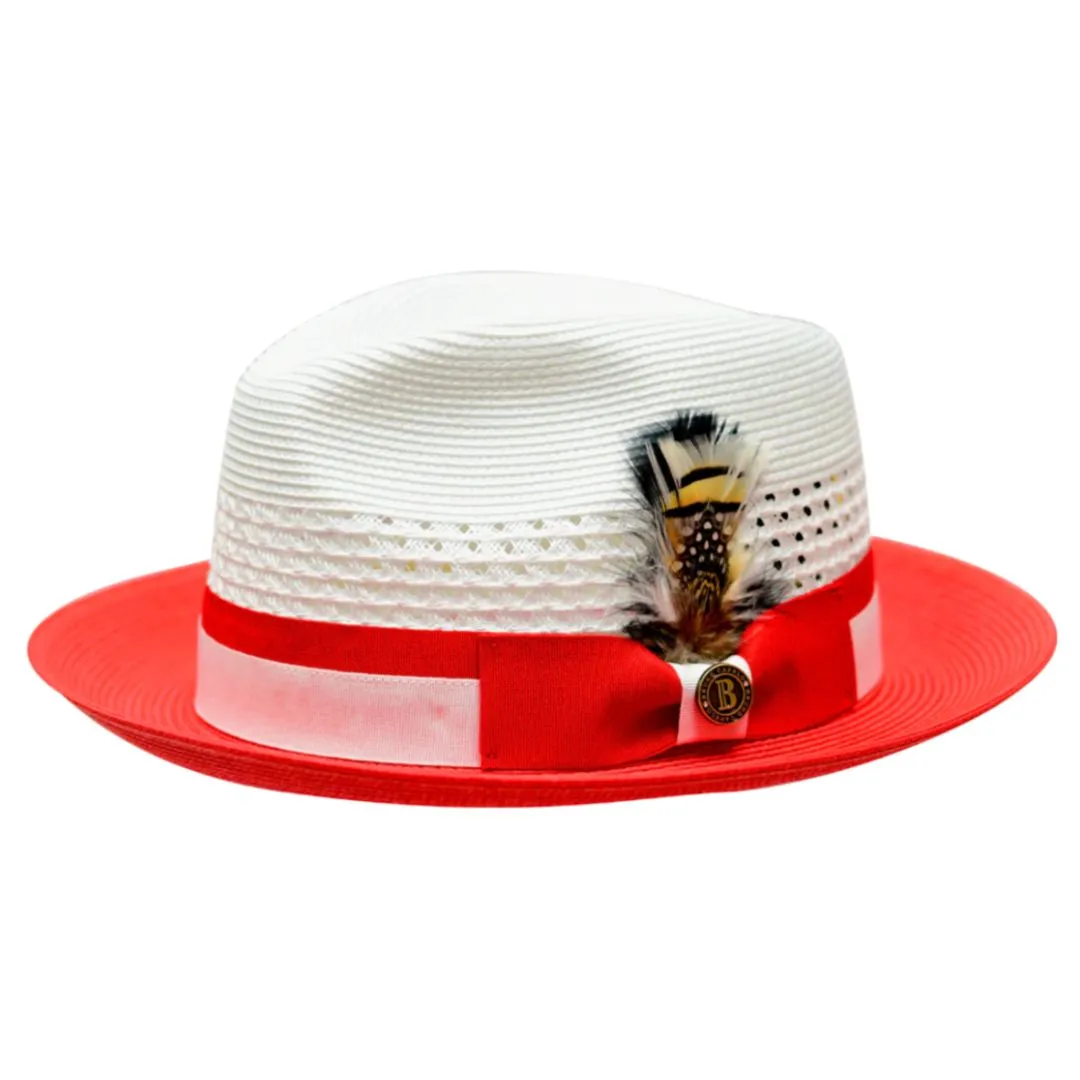 Bruno Capelo The Rocco Pinch Front Straw Fedora