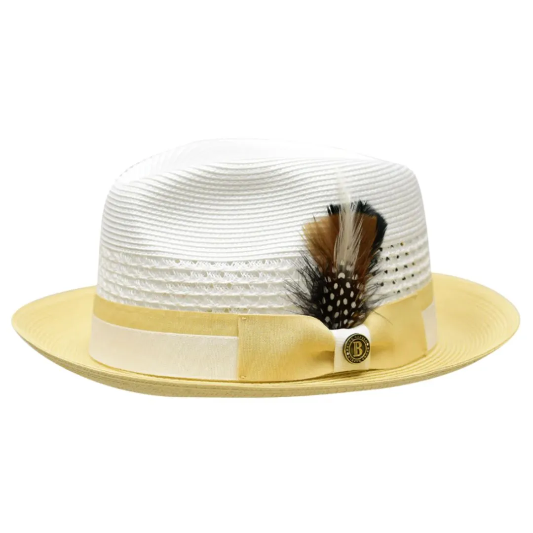 Bruno Capelo The Rocco Pinch Front Straw Fedora