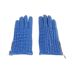 Cavalli Class Blue Lambskin Women Glove