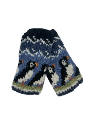 Circus of Puffins Wool Handwarmers