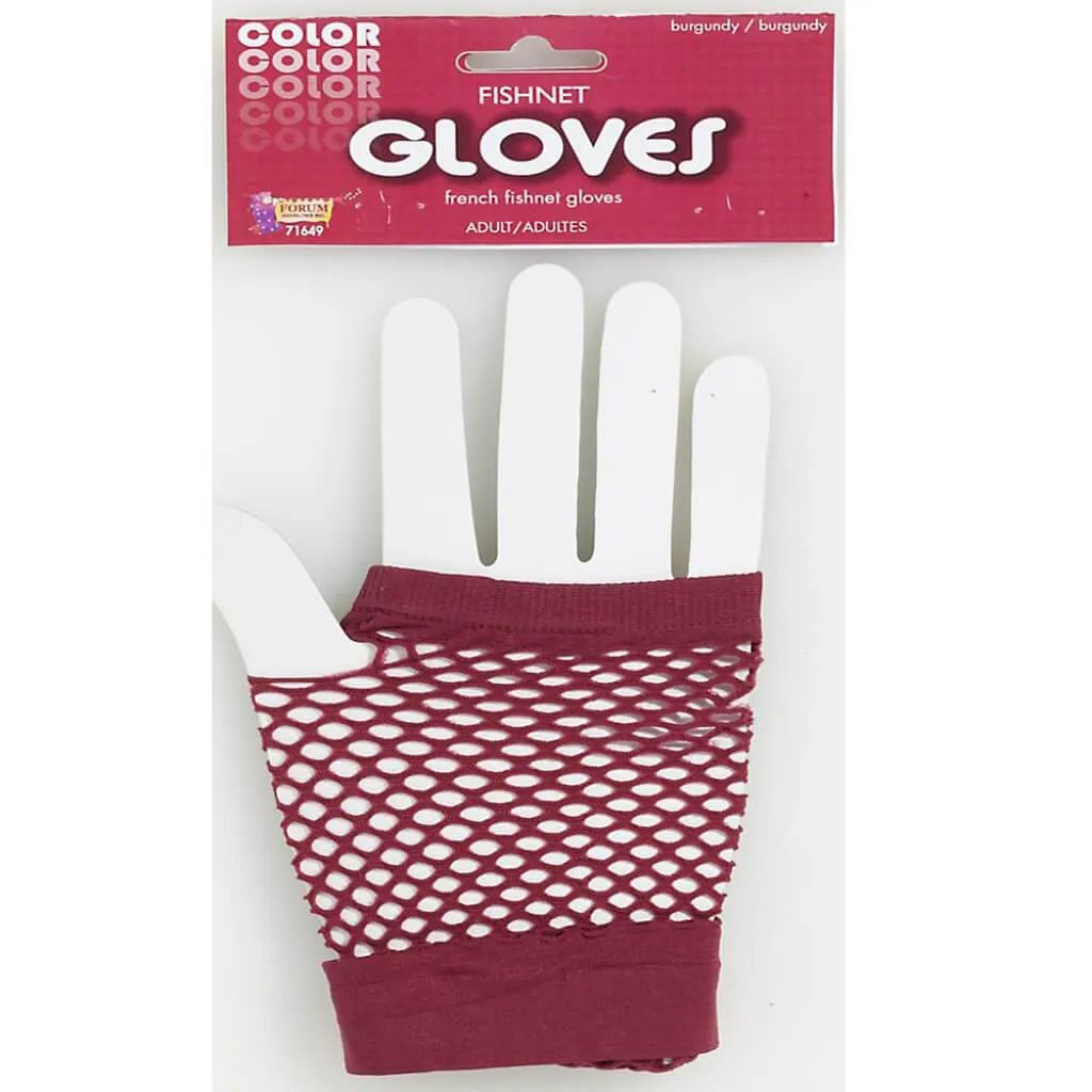 Color Fingerless Fishnet Gloves