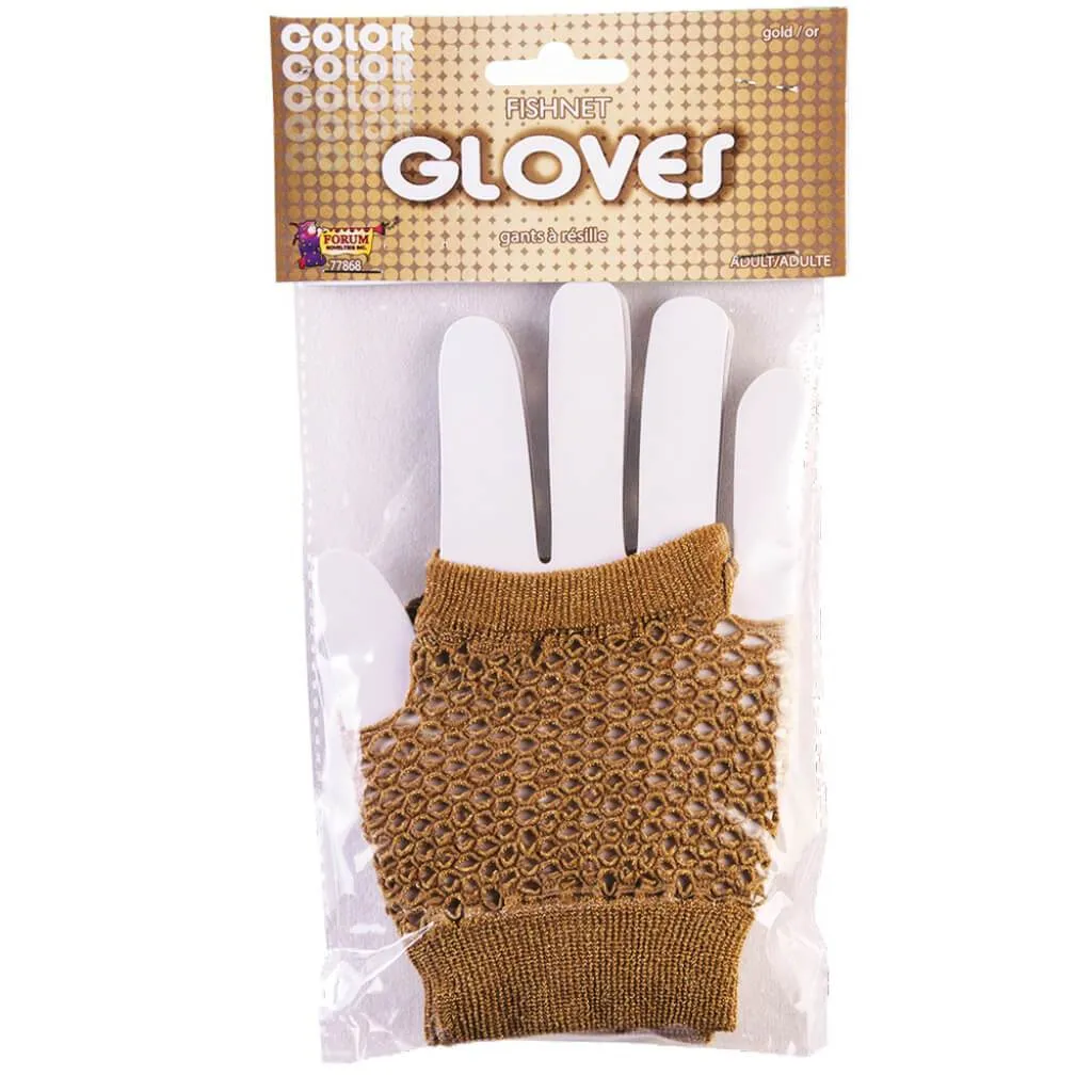 Color Fingerless Fishnet Gloves