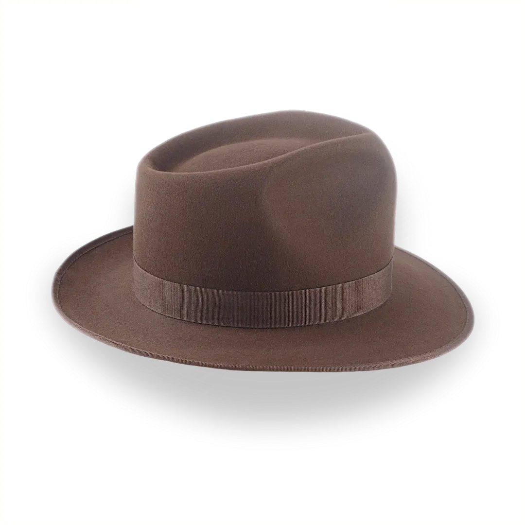 Customizable Brown Fedora Hat Mens for Unique Style | The Tony