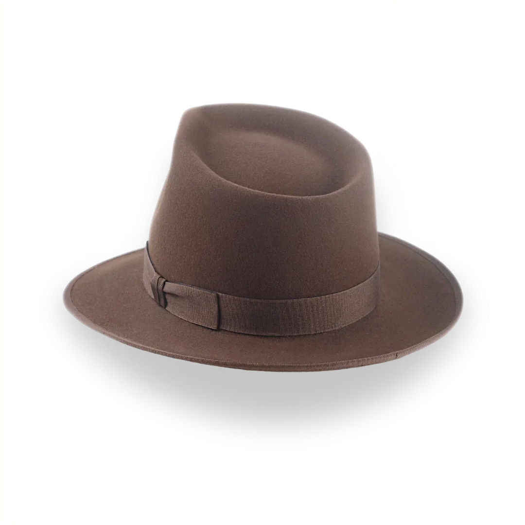 Customizable Brown Fedora Hat Mens for Unique Style | The Tony