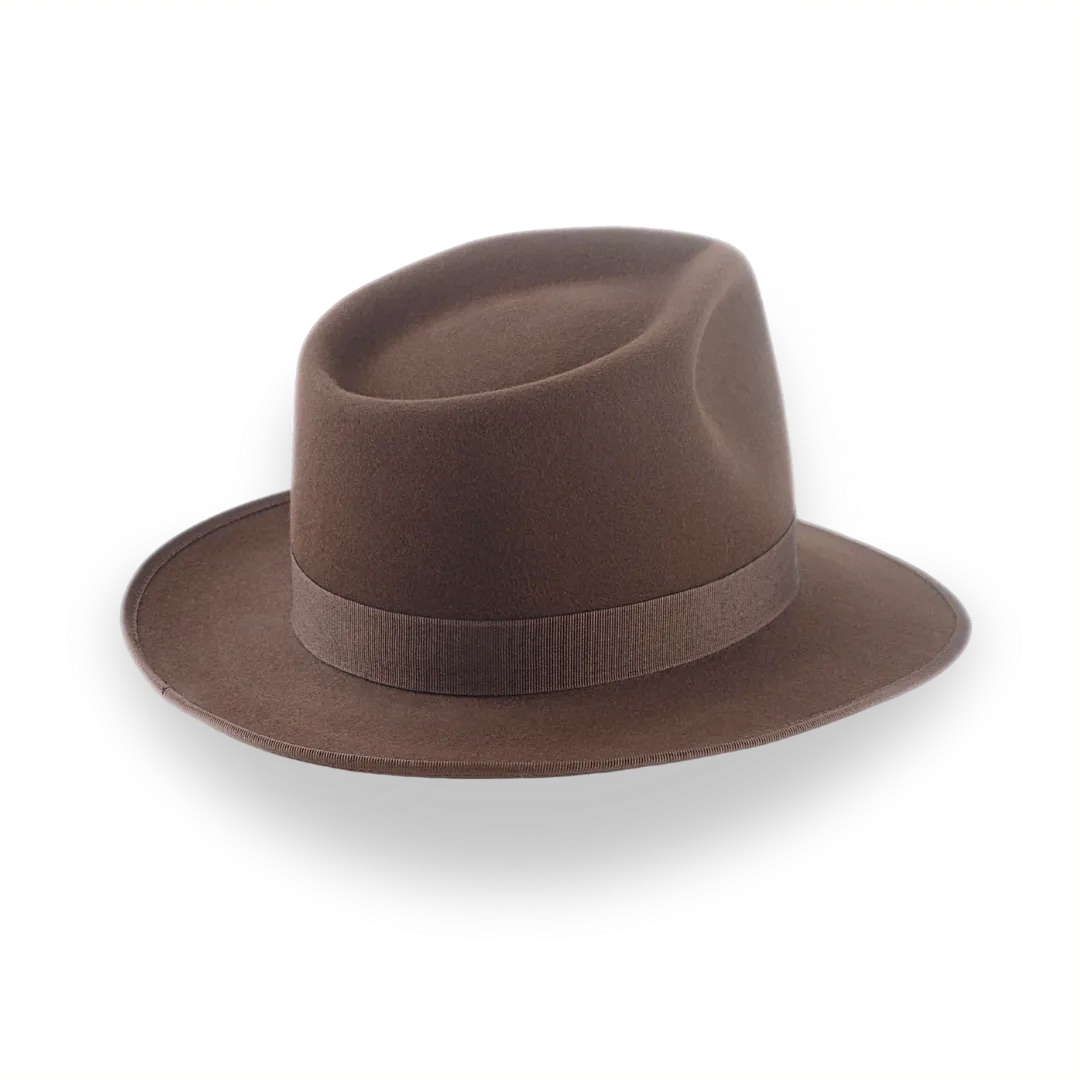 Customizable Brown Fedora Hat Mens for Unique Style | The Tony