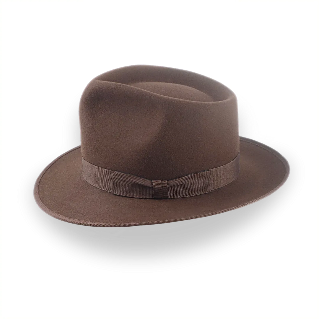 Customizable Brown Fedora Hat Mens for Unique Style | The Tony