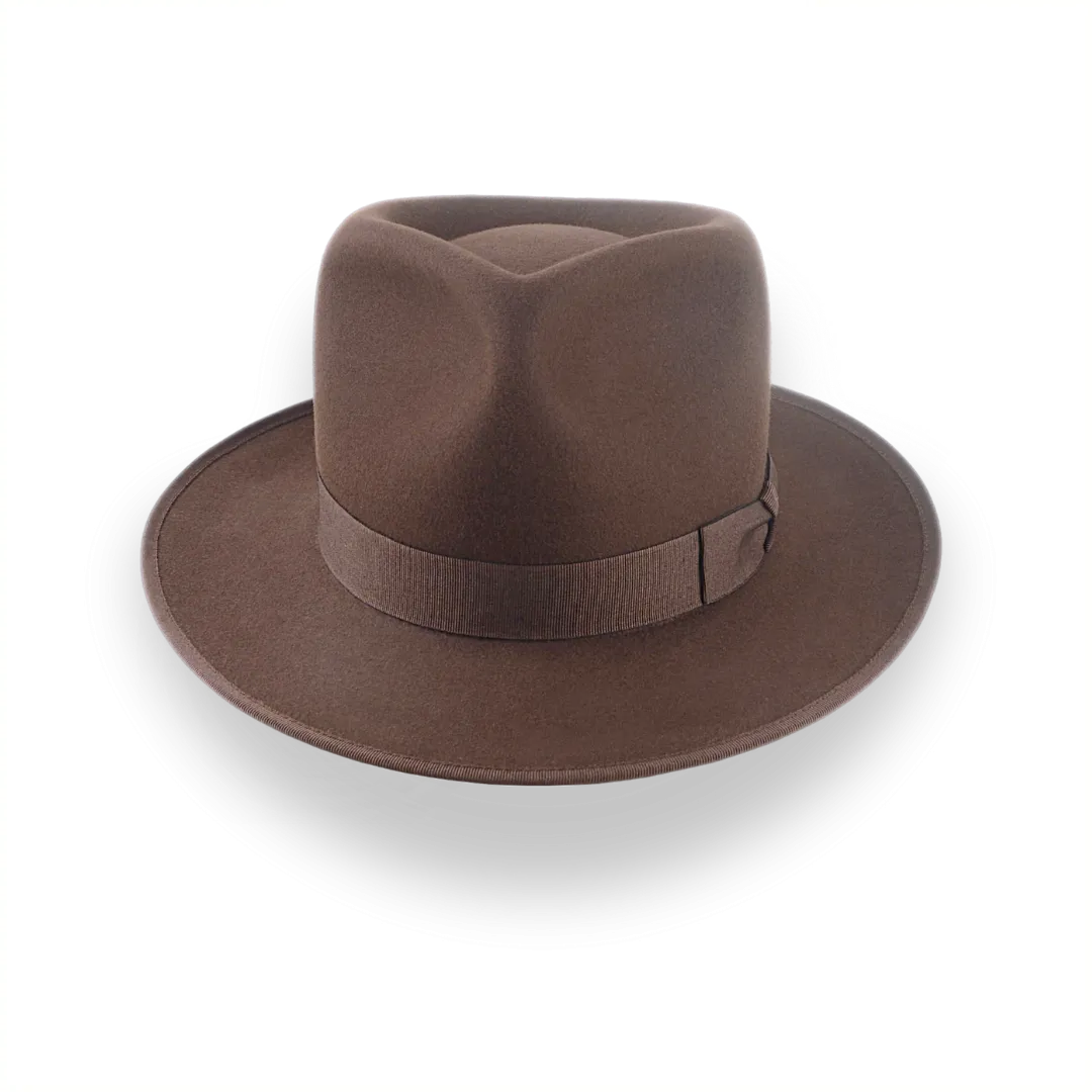 Customizable Brown Fedora Hat Mens for Unique Style | The Tony