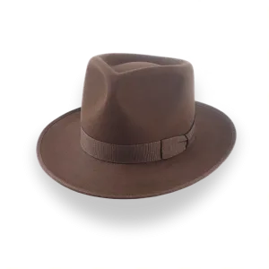 Customizable Brown Fedora Hat Mens for Unique Style | The Tony