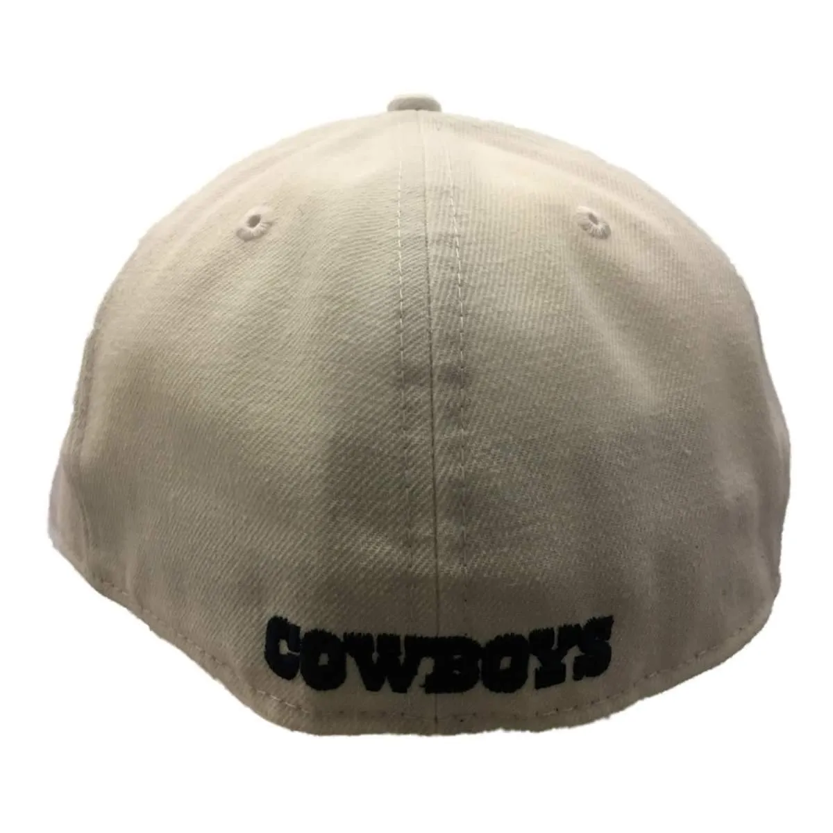 Dallas Cowboys New Era 59Fifty White Structured Fitted Baseball Hat Cap (7 1/2)