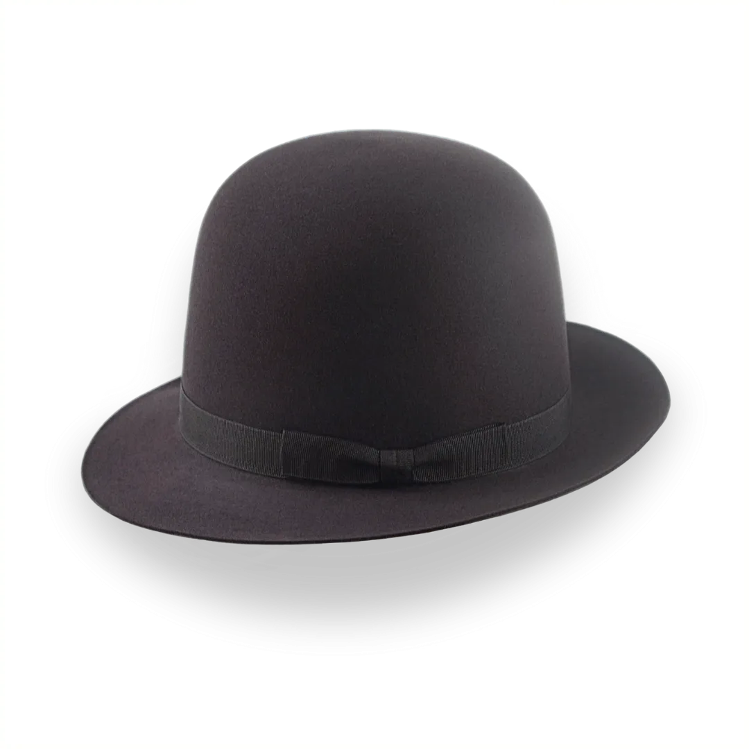 Dark Brown Open Crown Fedora in Malleable Beaver Fur Felt | The Bobcat