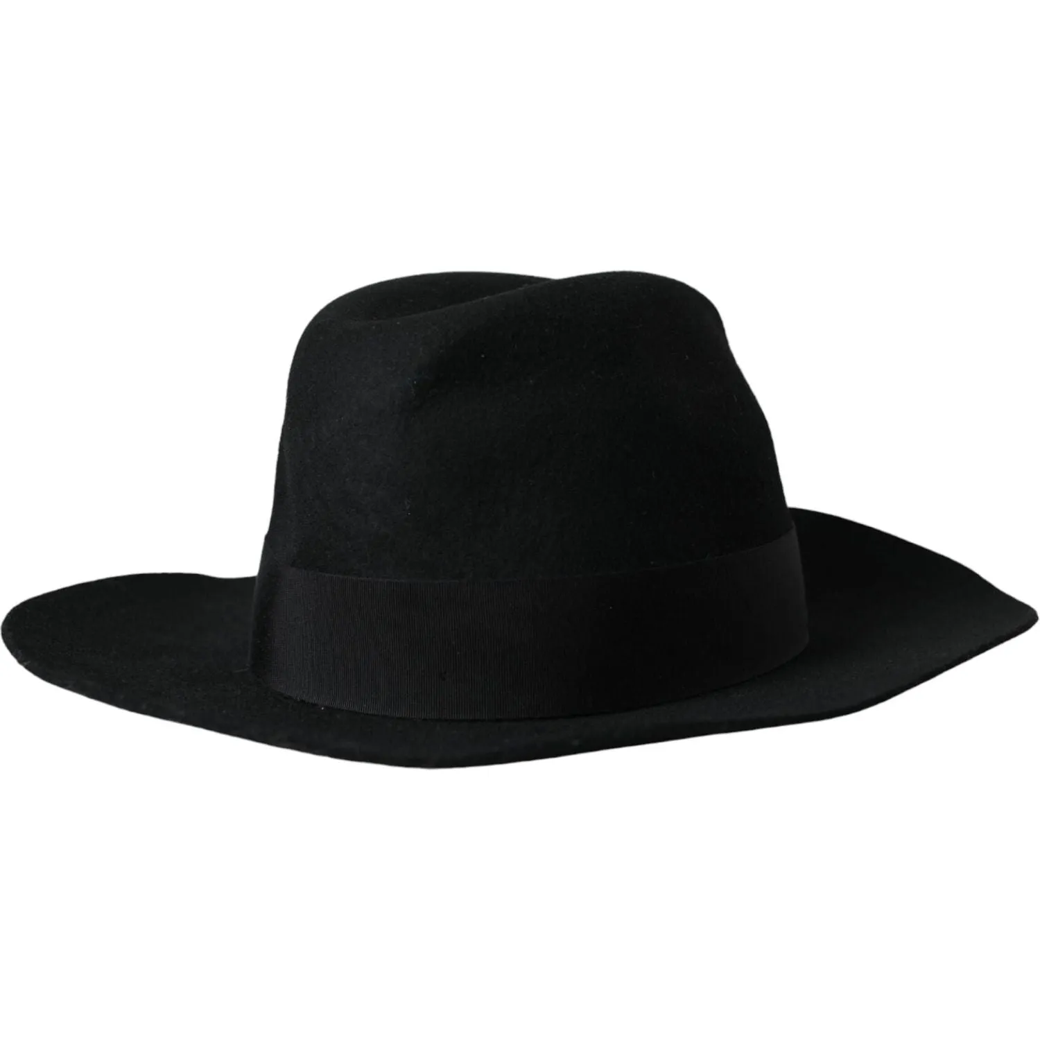 Dolce & Gabbana Black Rabbit Fedora Trilby Women Hat