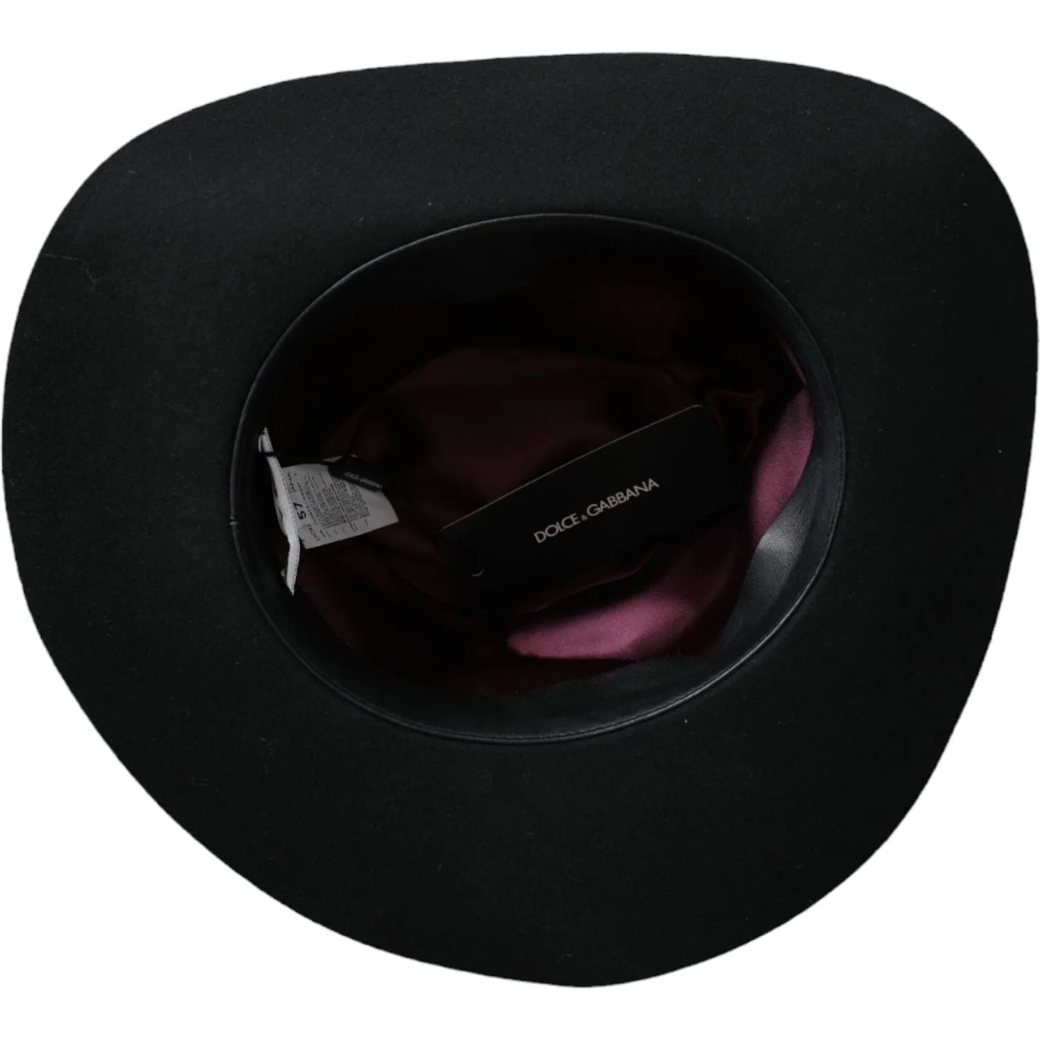 Dolce & Gabbana Black Rabbit Fedora Trilby Women Hat