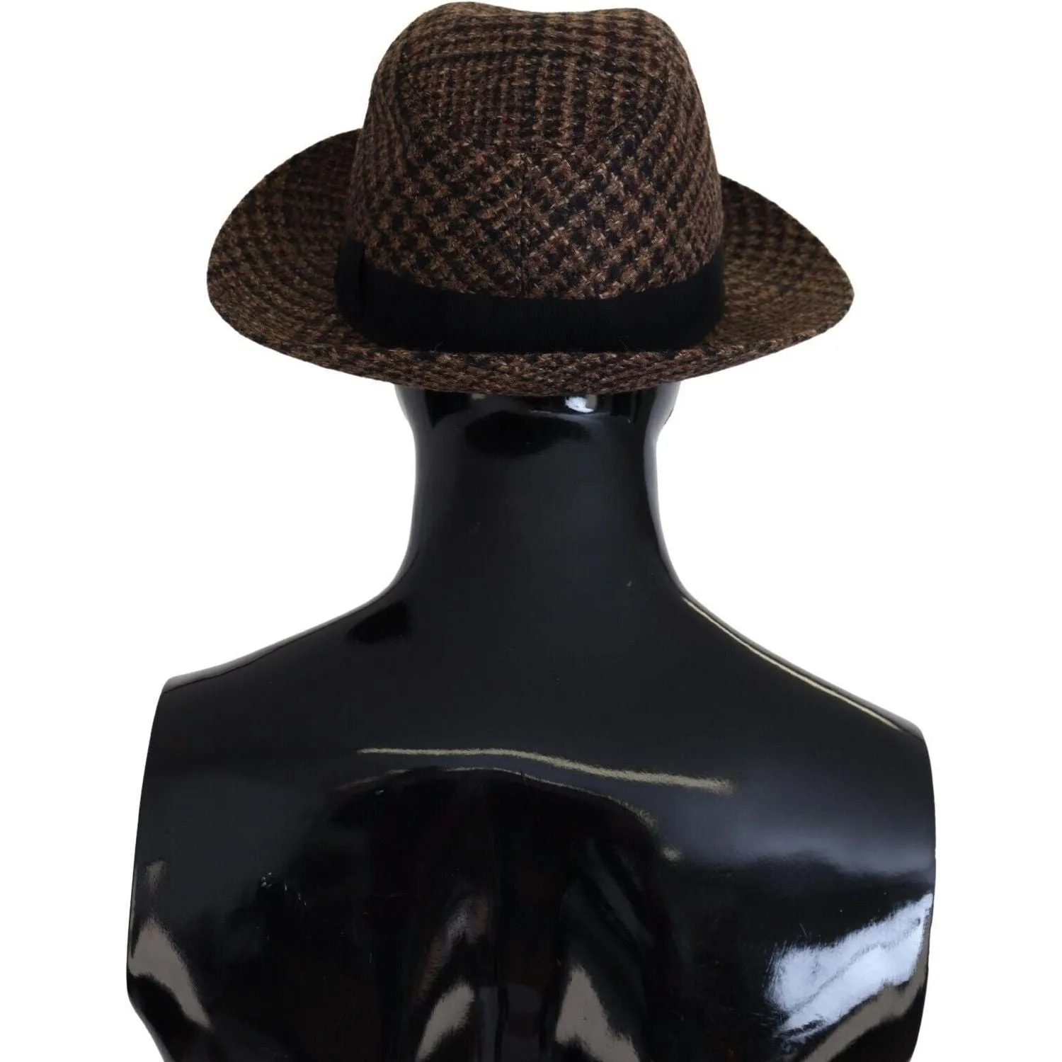 Dolce & Gabbana Elegant Brown Fedora Hat - Winter Chic Accessory