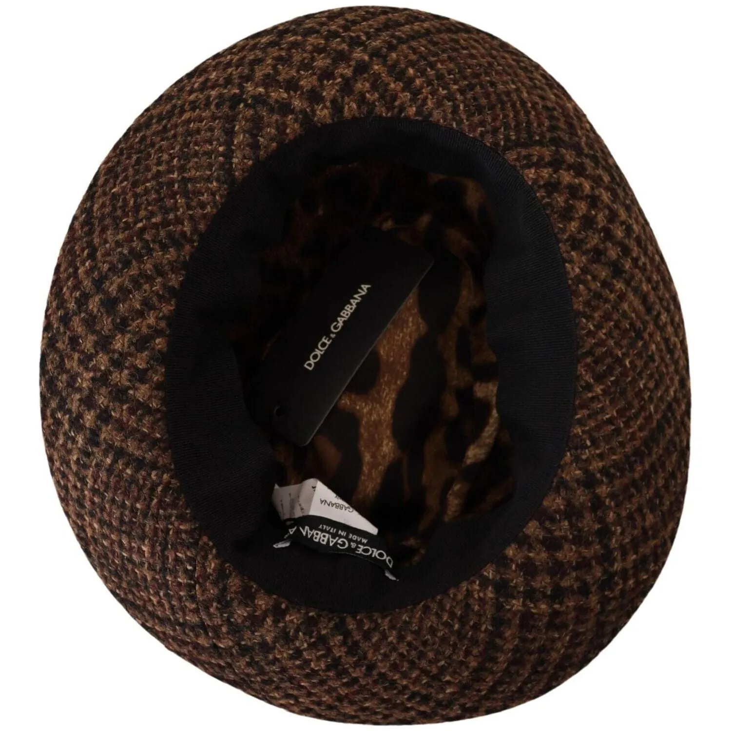 Dolce & Gabbana Elegant Brown Fedora Hat - Winter Chic Accessory