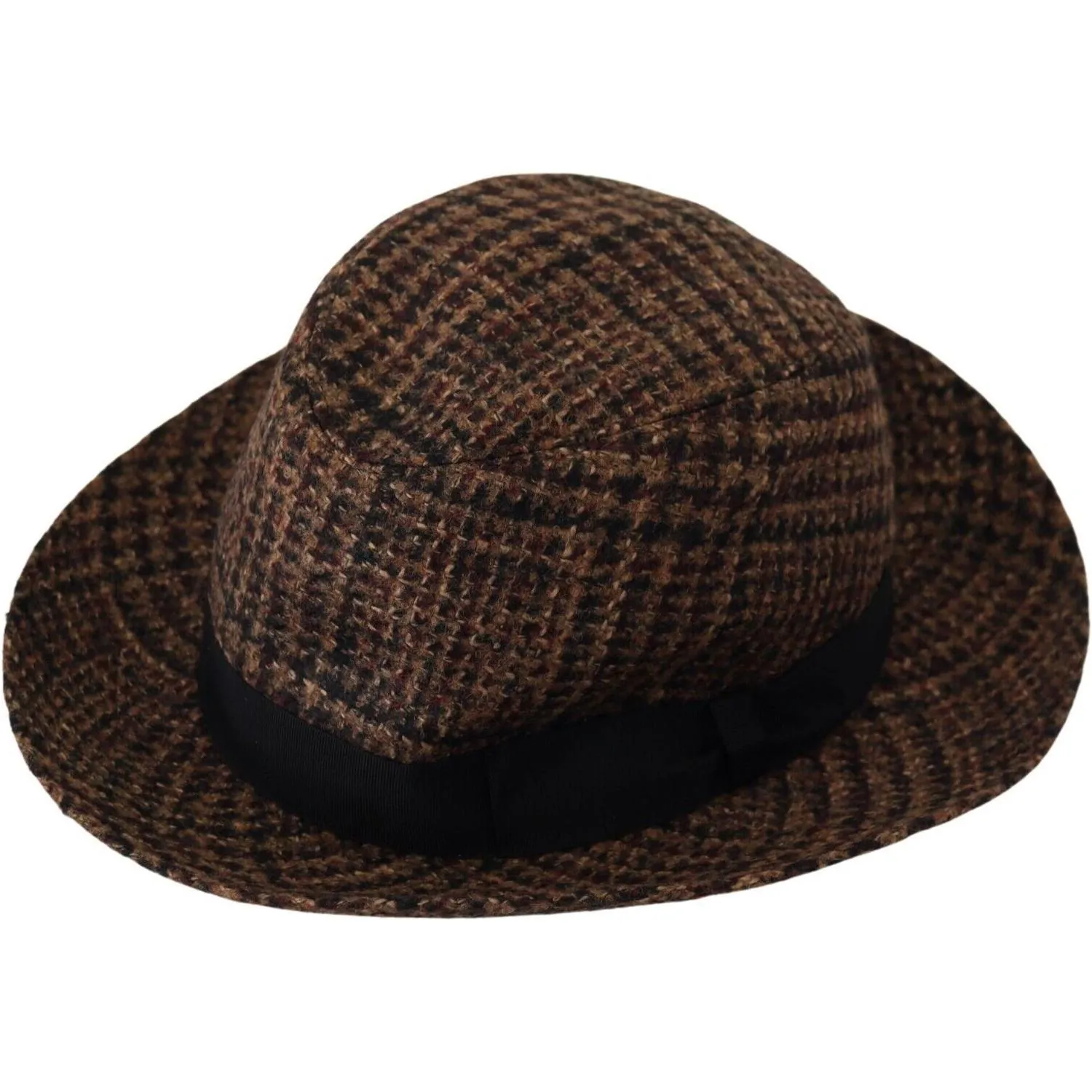 Dolce & Gabbana Elegant Brown Fedora Hat - Winter Chic Accessory