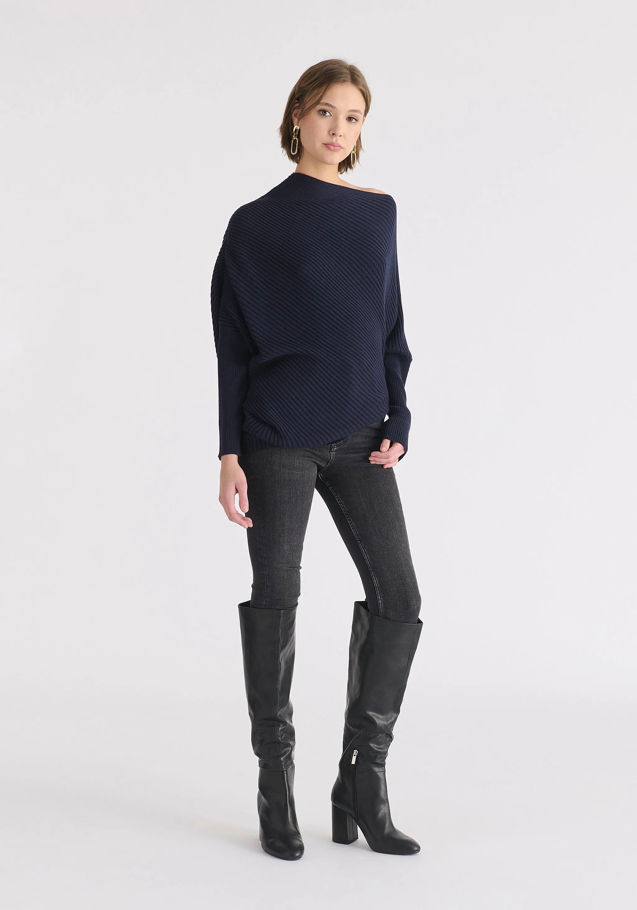 Draped Knitted Jumper