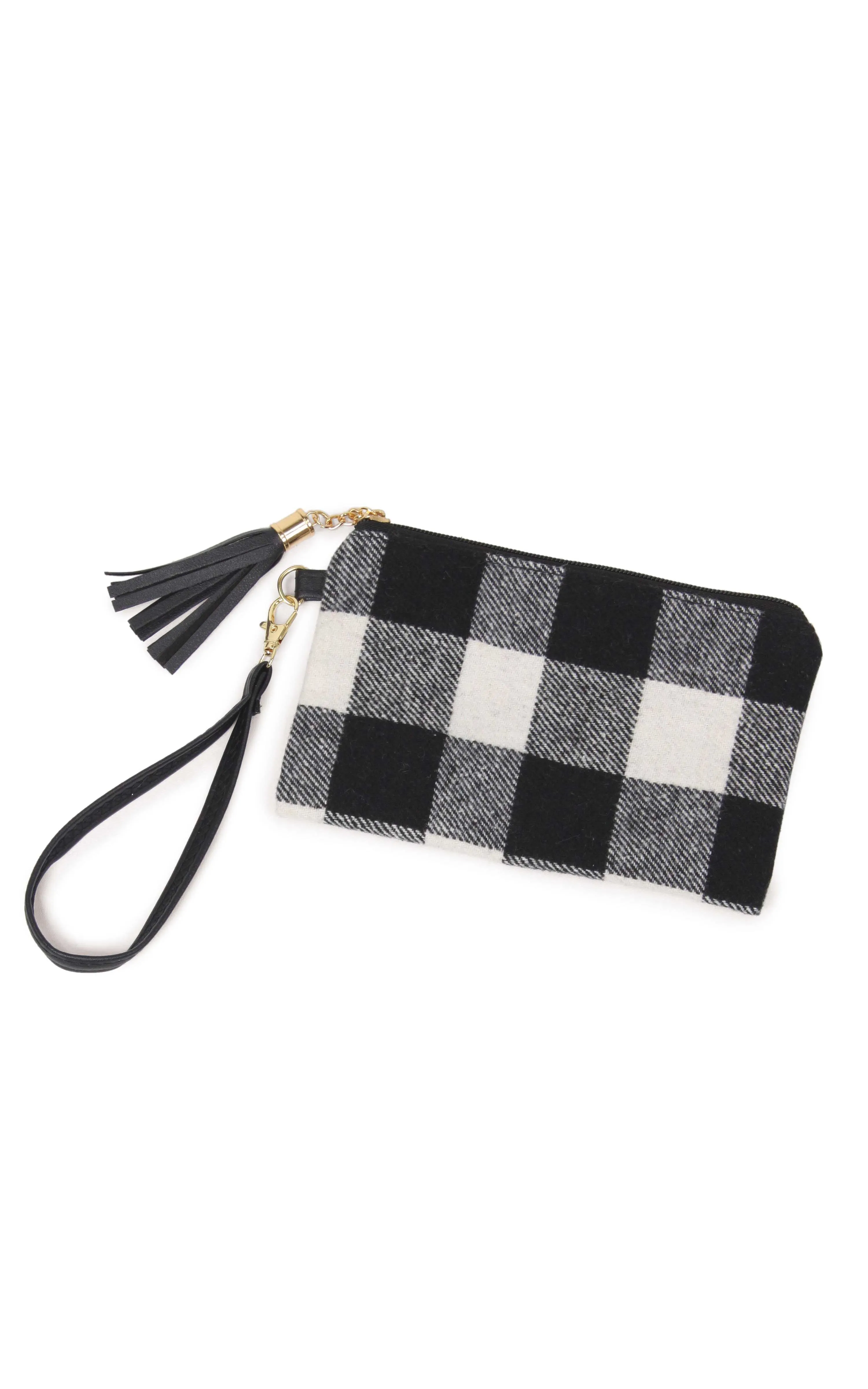 EABG9882 White Buffalo Crossbody Clutch Bag