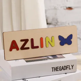 Educational Personalized Name Wooden Puzzle Toy For Kids Birthday Gifts