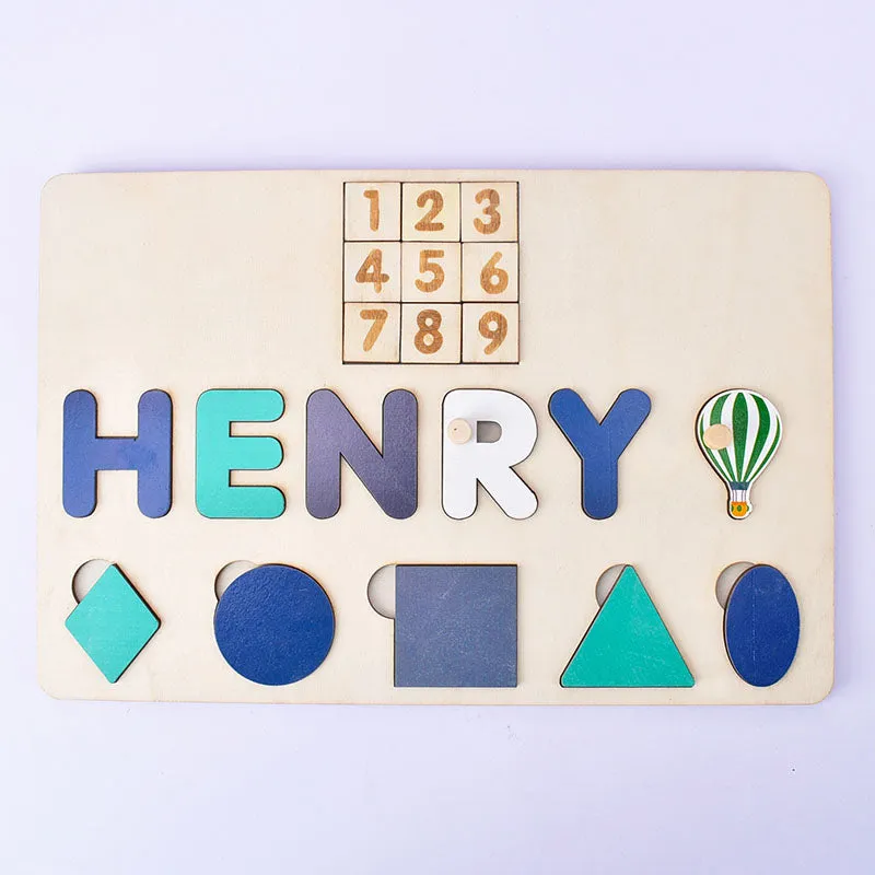 Educational Personalized Name Wooden Puzzle Toy For Kids Birthday Gifts