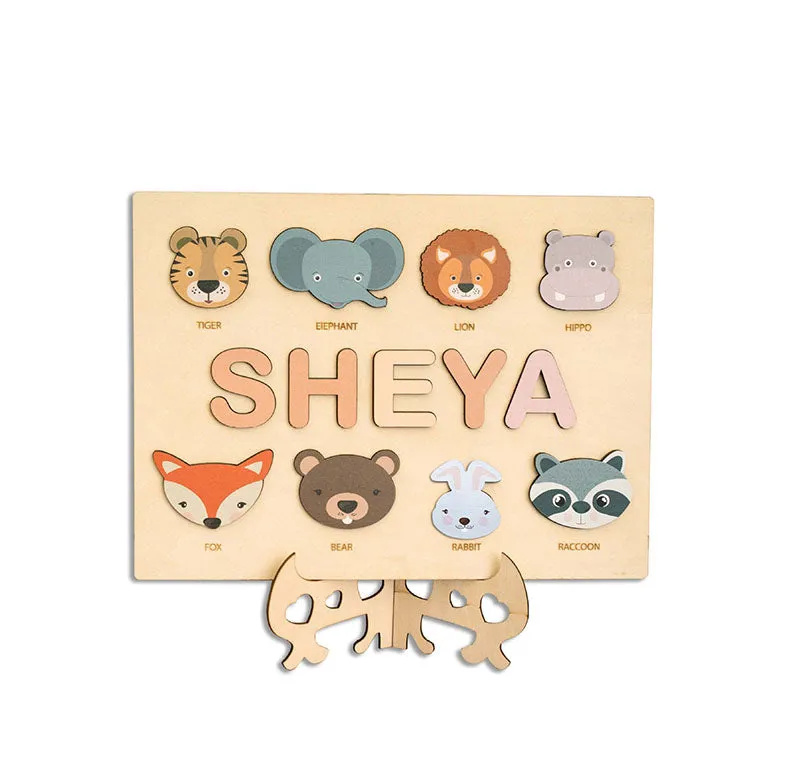 Educational Personalized Name Wooden Puzzle Toy For Kids Birthday Gifts