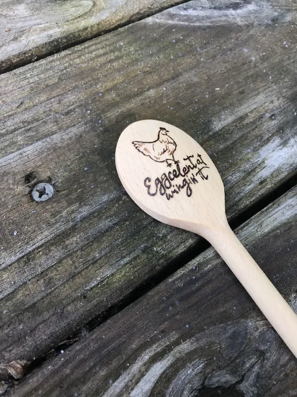 Eggcelent at Wingin' It Chicken Wooden Cooking Spoon