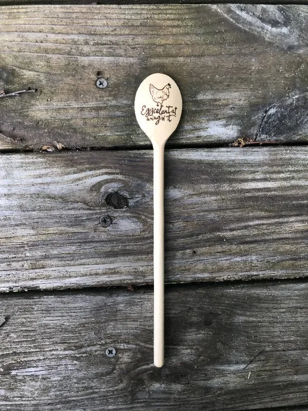 Eggcelent at Wingin' It Chicken Wooden Cooking Spoon