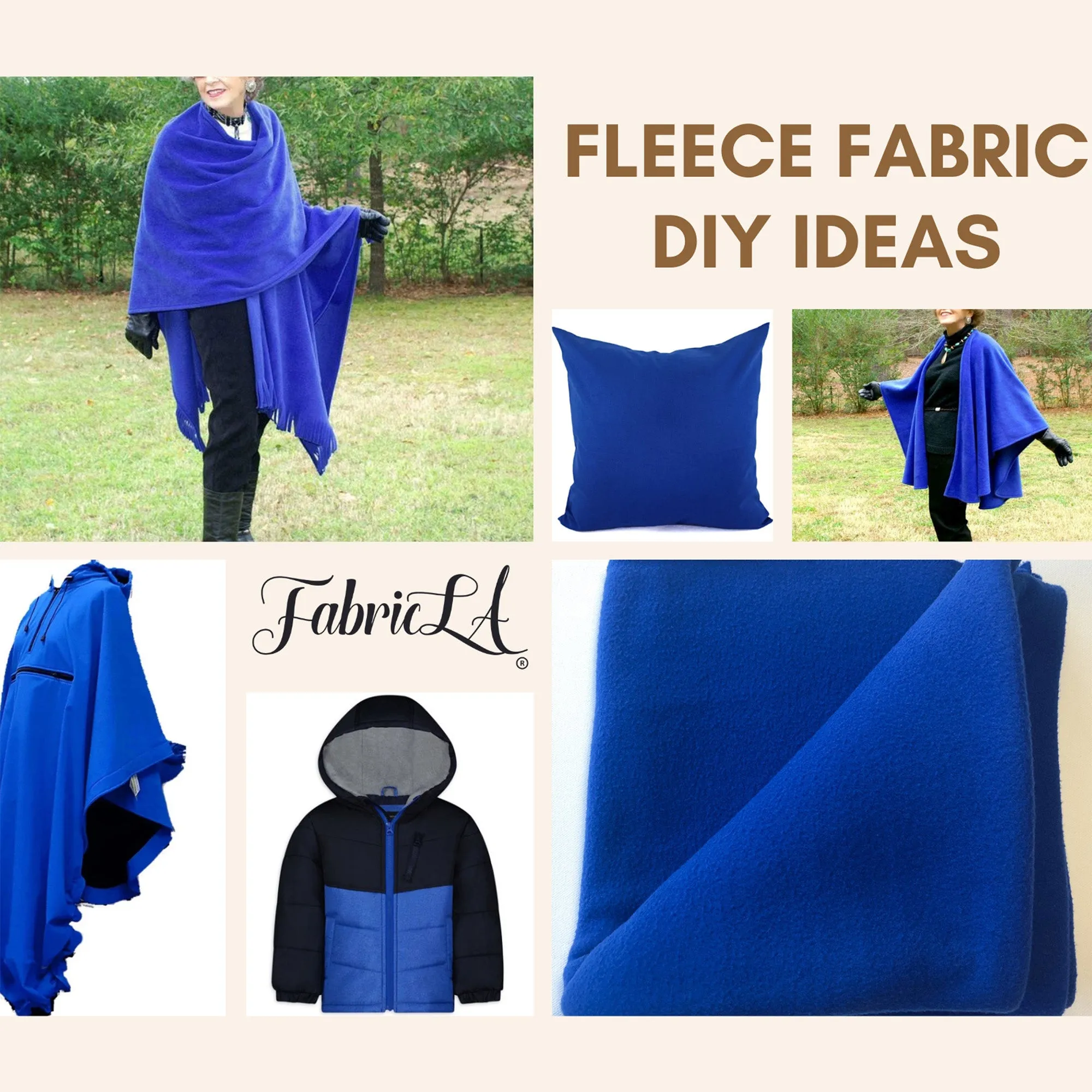 Fleece Fabric By The Yard | Navy