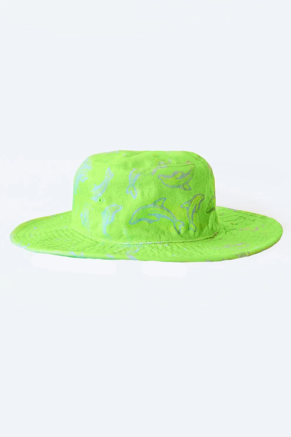 Flipper Neon Green Towelling Bucket Hat