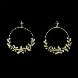 Flowering Thyme Earrings - Hoop Post